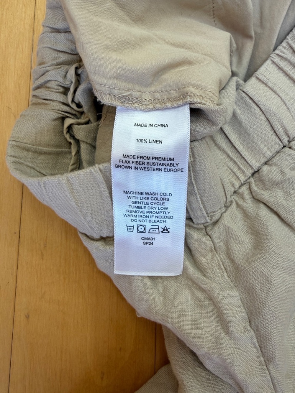 Quince Lightweight European Linen Pants Flax Color Sz Small - Picture 9 of 11